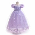 thumbnail image 5 of Vestido infantil, vestido de princesa, vestido de copo de nieve brillante para niñas, vestido esponjoso, 5 of 5