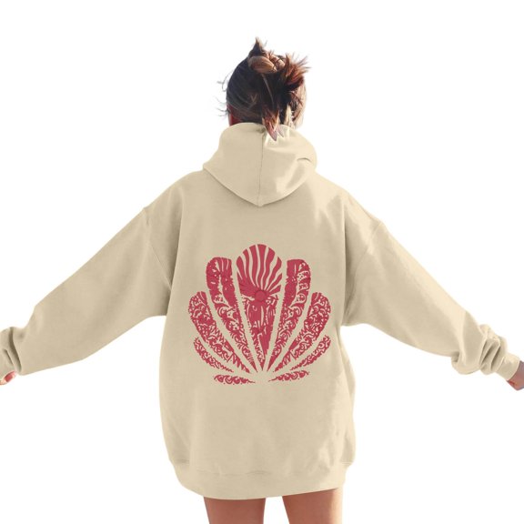 BOOMNY Womens Long Sleeve Hoodies Graphic Y2K Pullover Hoodie for Women Trendy Casual Fall Winter Hooded Sweatshirts With Pocket