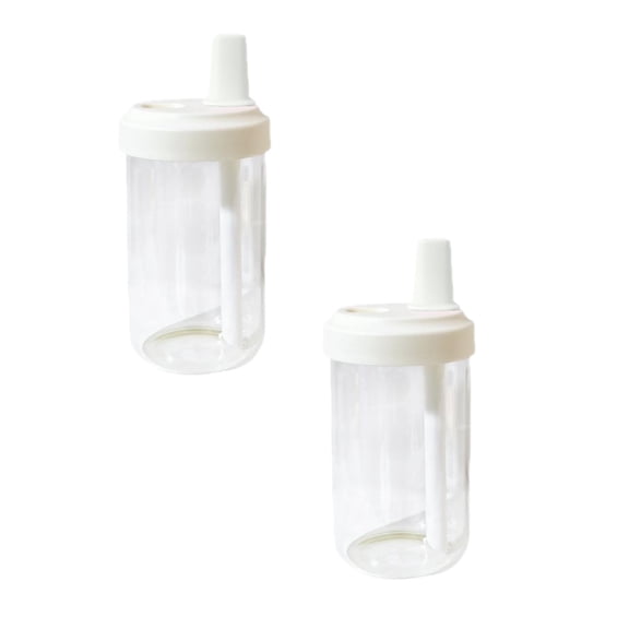 2Pcs Milk Tea Straw Cup Portable Transparent Tea Cup Reusable Large Capacity Covered Iced Coffee Cup Leak Proof Drinking Cup Suitable For School Travel Outdoor Use Glass&Bottle