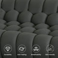 thumbnail image 6 of 43" Bubble Couch Modern, Oversized Curved Couches, Lazy Floor Sofa, Dark Gray Bubble Couch, Modern Upholstered Comfy Mesh Fabric 3D Honeycomb Shape Couches for Living Room, Office, Apartment, 6 of 8