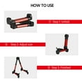 thumbnail image 2 of Graflsoa Adjustable Aluminum Alloy Folding Stand for Guitar, Ukulele, Bass, and Violin - Red (Logo Included for Easy Inventory), 2 of 7