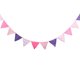 thumbnail image 3 of KAKOWELY Guirnalda de banderines triangulares de tela de algodón, ideal para fiestas de cumpleaños, eventos, festivales y decoración (rosa), 3 of 3