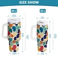 thumbnail image 6 of Yayeee 40oz Stainless Steel Tumbler with Straw and Handle Double-Wall Insulated Travel Water Bottle, Colorful Clover Pattern, 6 of 8