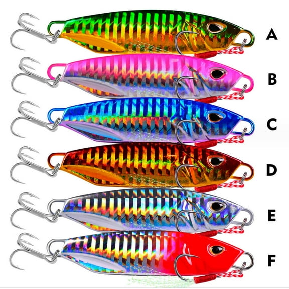 6pcs Micro Jig Butterfly Metal Jig Fishing Lure Bait Jigging Tuna Slow Lure