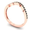 thumbnail image 2 of 0.21 ct Brilliant Round Cut Natural London Blue Topaz 18K Rose Gold Stackable Band SZ 3.75, 2 of 6