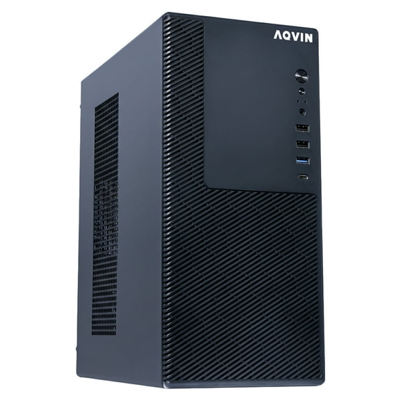 AQVIN MTX60 Minitower Windows 11 Pro PC Business desktop Computer - Intel core I5 CPU Up to 4.10GHz/ 32GB RAM/ 1TB NVMe SSD/ AX900 WiFi Bluetooth/ Wired keyboard and Mouse