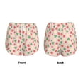 thumbnail image 6 of Sigee Strawberry And Flowers for Women's Athletic Shorts High Waisted Running Shorts Pocket Sporty Short Gym Elastic Workout ShortsXX-Large, 6 of 9