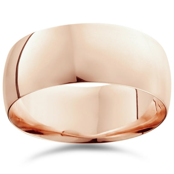 Pompeii 9mm Dome High Polished Wedding Band 10k Rose Gold (,)