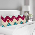 thumbnail image 2 of BSDHOME Housses de Coussin de Corps Style Nautique Patchwork Chevron 20x60 Pouces, 2 of 2