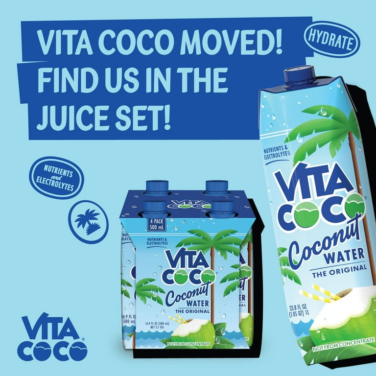 Vita Coco Natural Coconut Water, Pure and Nutrient-Rich