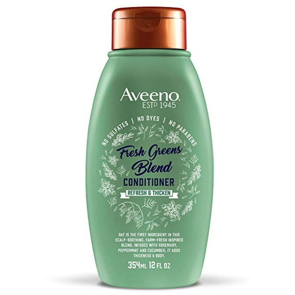 Aveeno Fresh Greens Blend Conditioner for Volume, Thickness and Refresh, 12 oz (Pack of 2