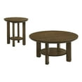 thumbnail image 1 of Coaster Ottowa 2-piece Round Transitional Wood Coffee Table Set in Brown, 1 of 12