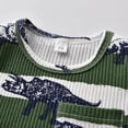 thumbnail image 2 of Toddler Baby Boy Clothes Summer Dinosaur Short Sleeve and Shorts Animal Style Outfits Set Green 2-3T, 2 of 7