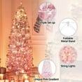 thumbnail image 5 of BouPower Pencil Christmas Tree,Pre-Lit Slim Noble Fir Artificial Christmas Tree with LED Lights,for Christmas Decoration, 5 of 7