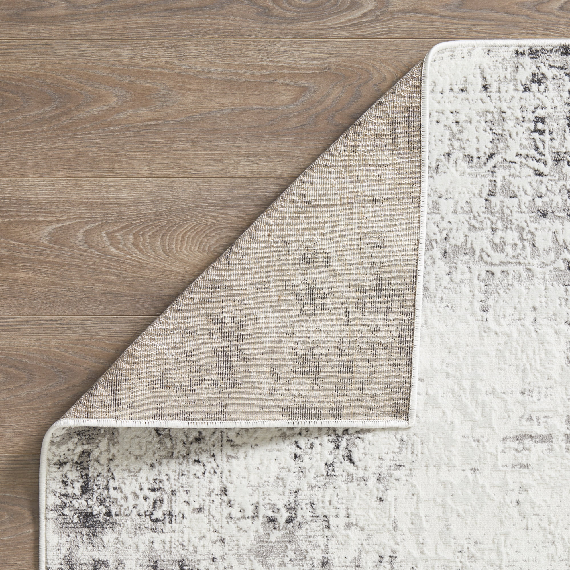 Loomaknoti Aysal Athna 3' x 5' Ivory Distressed Polypropylen Indoor Accent Rug