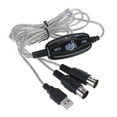 thumbnail image 3 of 2m USB MIDI Interface Cable - Plug & Play MIDI to USB Converter for Electronic Keyboards, Drums, Wind Instruments - Auto-Driver Installation, LED Indicators, Compatible with Windows XP/Vista/7 & Mac, 3 of 6