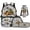 Construction Vehicles, variant on Bulopur Boys 17 Inch Backpack Set, 4 Piece Hunting Deer Print School Bookbag with Lunch Box, Water Bottle Holder and Pencil Case for Elementary