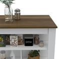 thumbnail image 6 of Depot E-Shop Delos Kitchen Island White - Walnut, 6 of 8