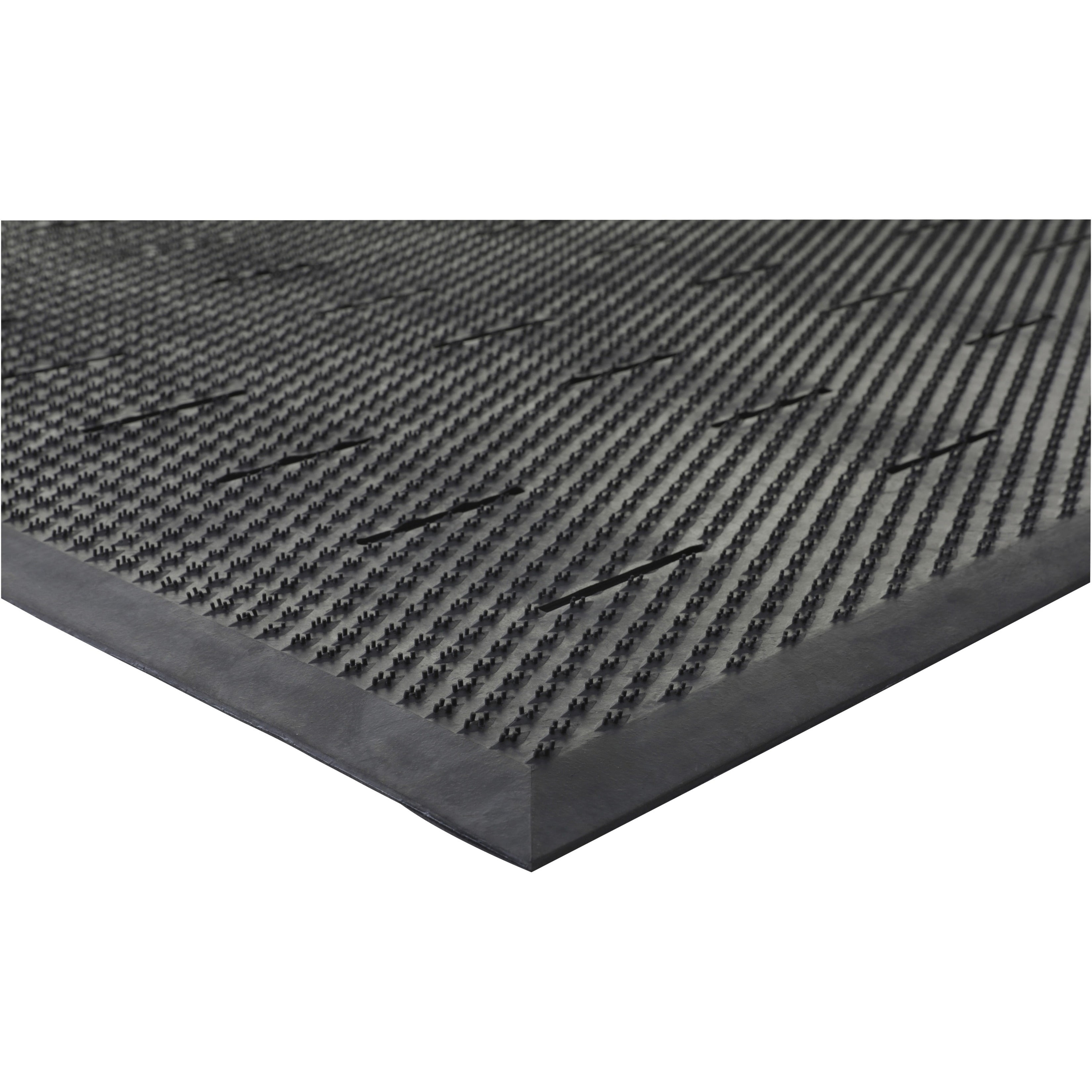 Genuine Joe Anti-Fatigue Floor Mat Beveled Edge 2'x3' Black/Yellow 70363 