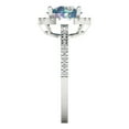 thumbnail image 3 of Clara Pucci 14K White Gold 1.8ct BlueMoissanite Halo Ring for Women, 3 of 8