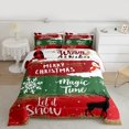 thumbnail image 2 of Feelyou Merry Christmas Full Size Comforter Sets for Kids, Magic Time Bedding Comforter Set, Rustic Raindeer Print Reversible Bedding Sets, Breathable Home Decor, 3 Pieces, 2 of 8