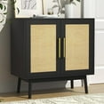 thumbnail image 6 of LYNSOM Sideboard Buffet Cabinet with Storage, Kitchen Buffet Storage, Black Rattan Cabinet with Doors for Hallway, Entry, Living Room, 6 of 16