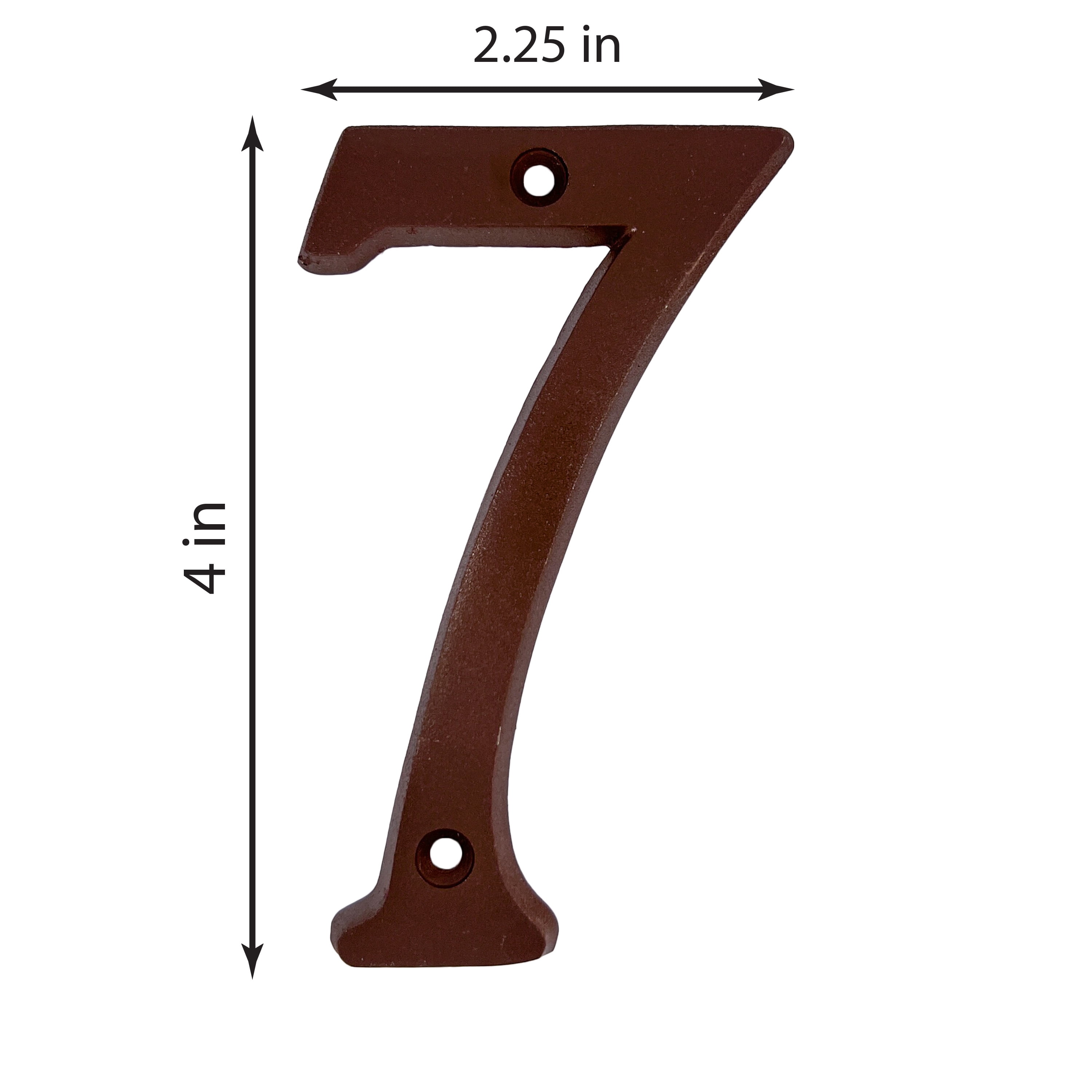 HY-KO 4" Aged Bronze Metal House Number 7