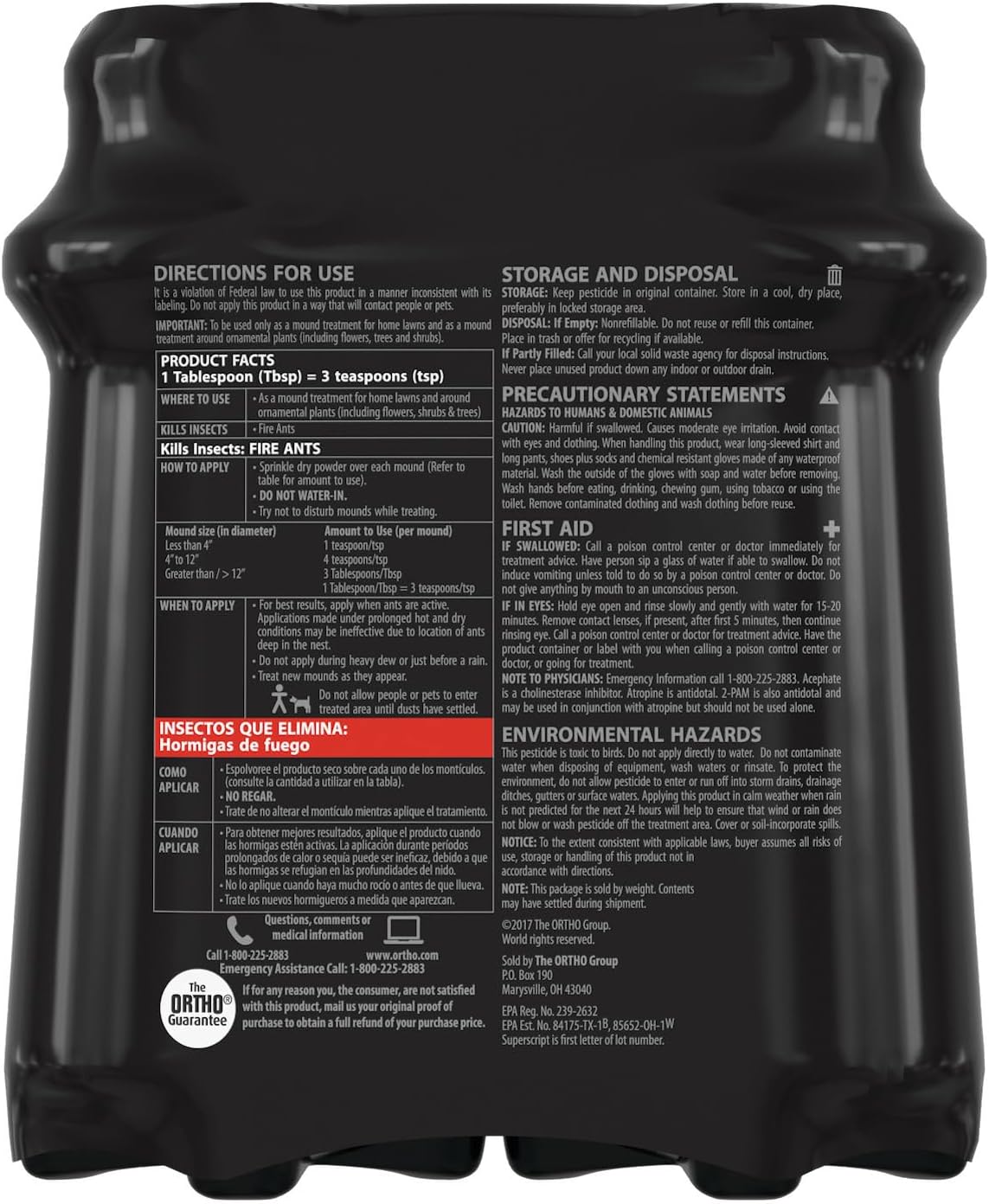Ortho Orthene Fire Ant Killer - Long Lasting Protection, Mosquito, Ant, Roach, and Insect Killer Safe for Pets, Plants, Kids - 12 oz. (pack of 2 )