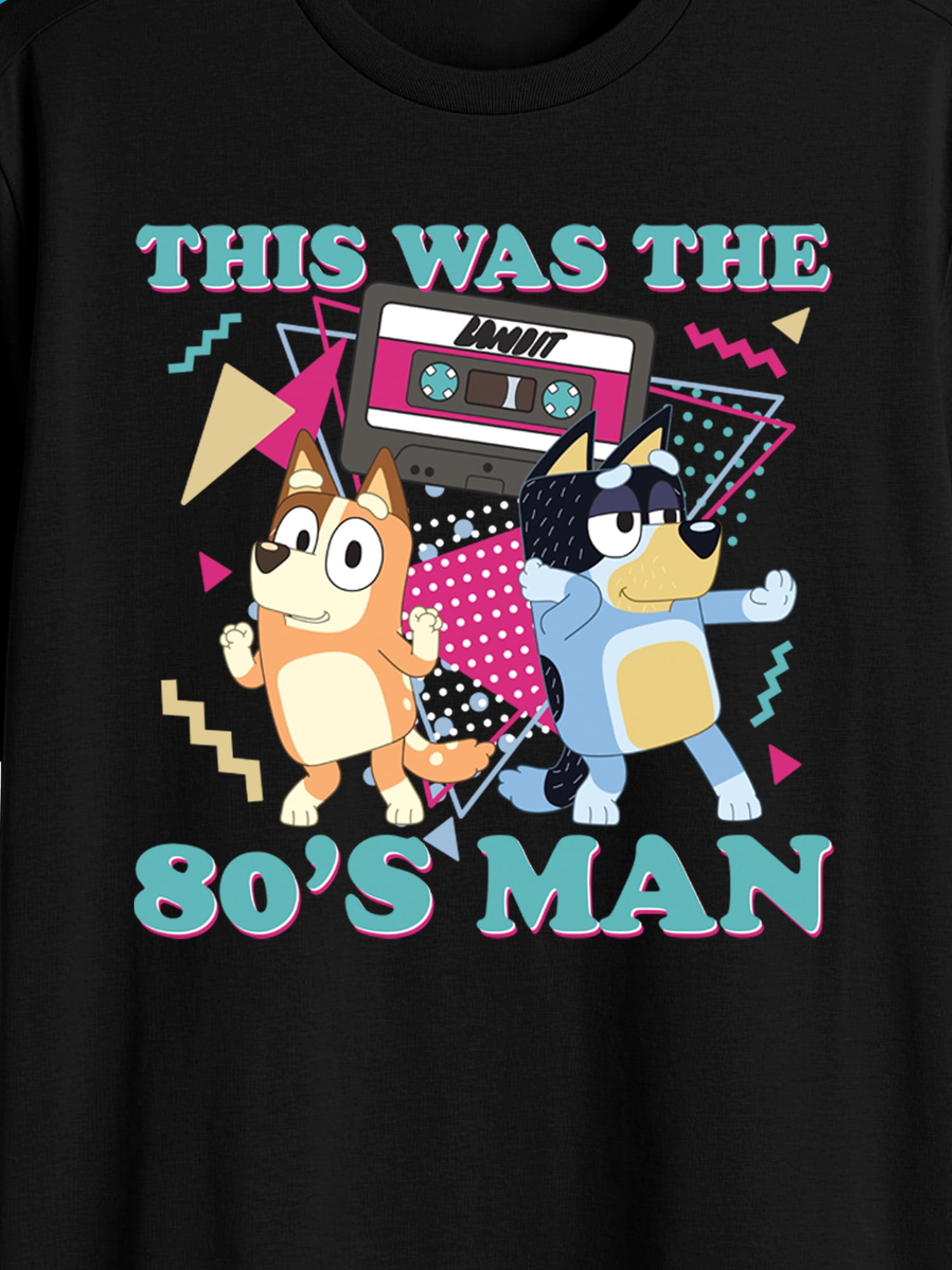 Bluey Mens & Big Men's 80's Man Graphic Tee Shirt, Sizes S-3XL