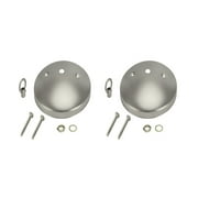 Aspen Creative 21524-12 Modern Light Fixture Canopy Kit, 5" Diameter with Collar Loop, 7/16" Center Hole, Brushed Pewter, 2 Pack