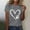 Gray, variant on Lilgiuy National Pet Day Paw Print Shirts for Women Summer Solid Color Dog Mom Love Heart Graphic Tee Casual Crewneck Short Sleeve Pullover T-Shirt for Mothers'Day(Pink,L)