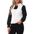 thumbnail image 4 of INSPIRE CHIC Jacquard Steampunk Vest for Women's U Neck Single Breasted Floral Gothic Waistcoat XL White, 4 of 5