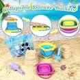 thumbnail image 2 of Cubos de playa plegables TSDATOWR para niños con bolsa de malla, paquete de 2, 2 of 7