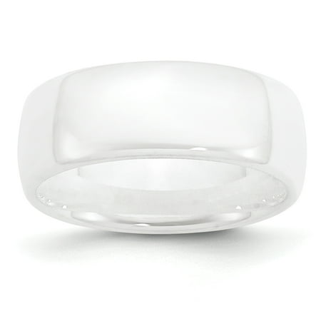 8 Mm Ceramic Ring - Ceramic White 8mm Polished Band Ring