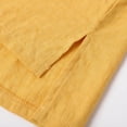 thumbnail image 6 of MIXUE Boho Tops For Women Summer Solid Color Round Neck Button Short Sleeve Casual Pullover Shirts For Women T Shirts Sportswear,Yellow,S, 6 of 9