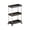 🥑 Black_Base#1709, variant on Slim 3-Tier Rolling Storage Cart Rack, Narrow Space Organizer with 360° Wheels,Shelves & Hooks, Plastic Utility Trolley, White or Black