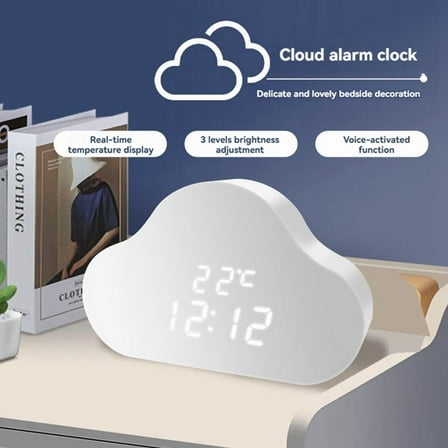 1 * Cloud Alarm Clock-White