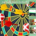 thumbnail image 3 of Tablero de dardos magnético, juego de tablero de dardos seguro de doble cara con 4 dardos magnéticos y 4 bolas adhesivas, juego de tablero de dardos magnético para interiores y exteriores para niños, 3 of 7