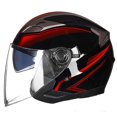 thumbnail image 1 of Casco de coche con batería y doble lente, personalidad masculina y femenina, medio casco, 1 of 6