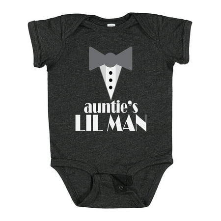 

Inktastic Auntie Lil Man Tuxedo Front Gift Baby Boy Bodysuit