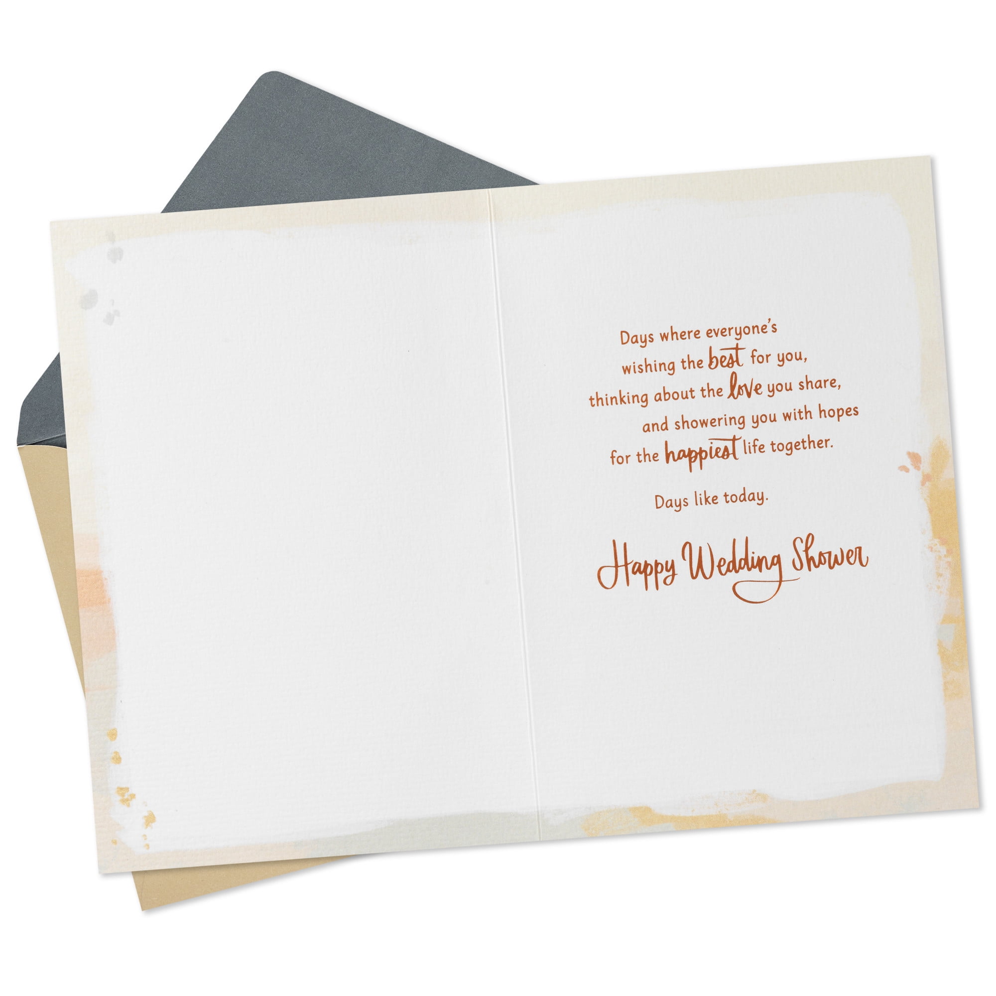 Hallmark Wedding Shower Card (Hopes for the Happiest Life Together)