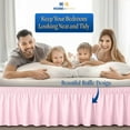 thumbnail image 5 of HNB Store Wrap Around Bed Skirt 21" inch Drop Easy Care Microfiber Made Bedskirts (King-Pink), 5 of 6