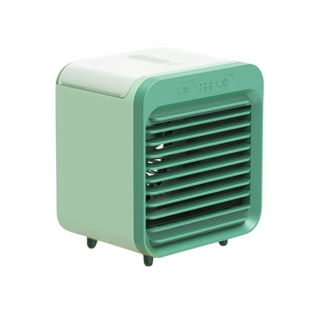 

Ovzne Portable Air Conditioner 4 In 1 Portable Mini AirConditioner Cool-cold Bedroom AirCooler Small USB Desktop-cold Fan 500ml Water Tank Mobile For Room Cars Home Green
