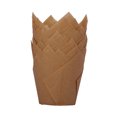 thumbnail image 1 of (Paquete de 50 piezas en color piel de vaca) Taza de pastel de tulipán Copa de fuego Papel sueco a prueba de grasa Papel de revestimiento para hornear, 1 of 14