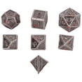 thumbnail image 1 of 7 Uds. De dados de Metal Polyhedra, juego de dados con patrón de número grabado de varios lados para juego de mesa, puntos rojos galvanizados, 1 of 14