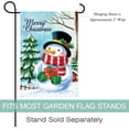 thumbnail image 2 of Red Scarf Snowman with Gift 12.5x18 Inch Garden Flag Merry Christmas Double Sided Winter Decorative Outdoor House Flag, 2 of 6