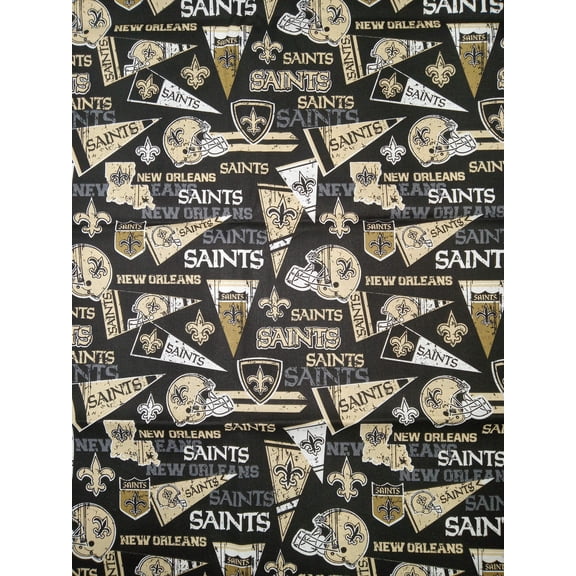 Saints Flag Cotton Fabric