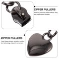 thumbnail image 3 of EeaseMX 10 piezas de tiradores de cremallera de metal con diseño de corazón creativo para bolsas de equipaje, tiradores de cremallera de moda para bolsas, 3 of 7