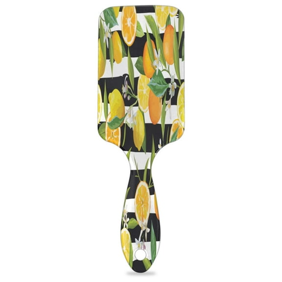 Fruit Lemons Hair Brush Detangler Brush with Nylon Bristle for Thick Curly Thin Long Short Wet or Dry Hair Adds Shine and Makes Hair Health Paddle Hairbrush for Women Men