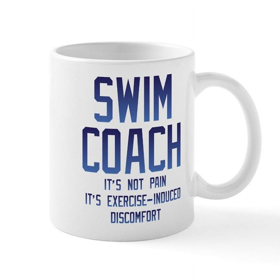 CafePress - Swim Coach It's Exercise Induced - 11 oz Ceramic Mug - Novelty Coffee Tea Cup